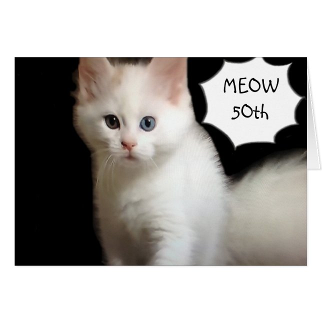 PURRING WITH DELIGHT THAT YOU ARE "50" (Front Horizontal)