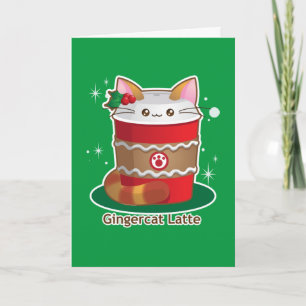 Purrista Pawfee: Cute Holiday Ginger Cat Coffee Card