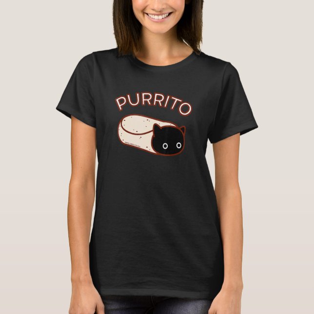 Purrito The Cat Burrito  Spooky T-Shirt (Front)