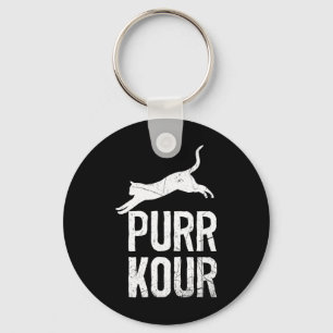 Purrkour Funny Jumping Cats Parkour Gear Keychain