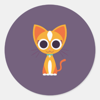 Purrl the Cat Classic Round Sticker