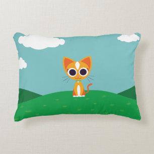 Purrl the Cat Decorative Pillow