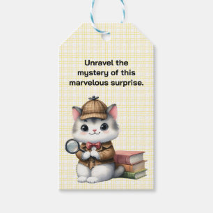 Purrlock Holmes Detective Kitten Gift Tags