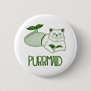 Purrmaid Button