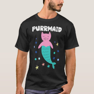 Purrmaid Cat Mermaid Cute Kitten T-Shirt