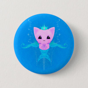 Purrmaid - Kawaii Mermaid Cat 2 Inch Round Button