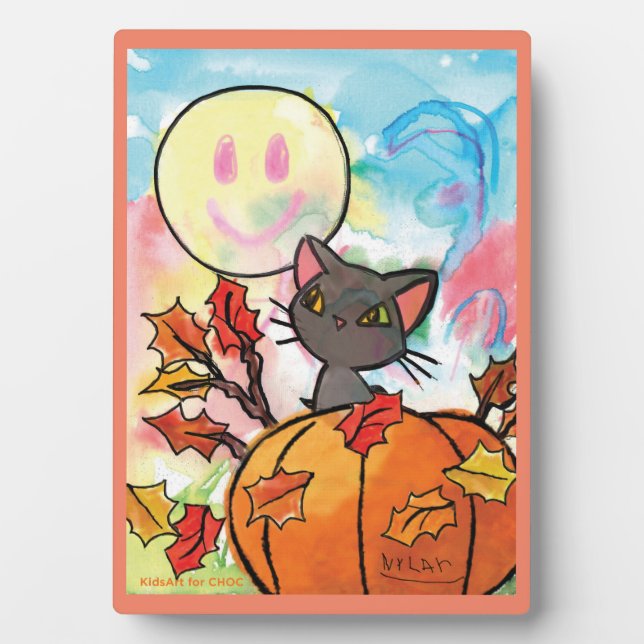 Purrrfect Autumn - Kids Art for CHOC Plaque (Front)