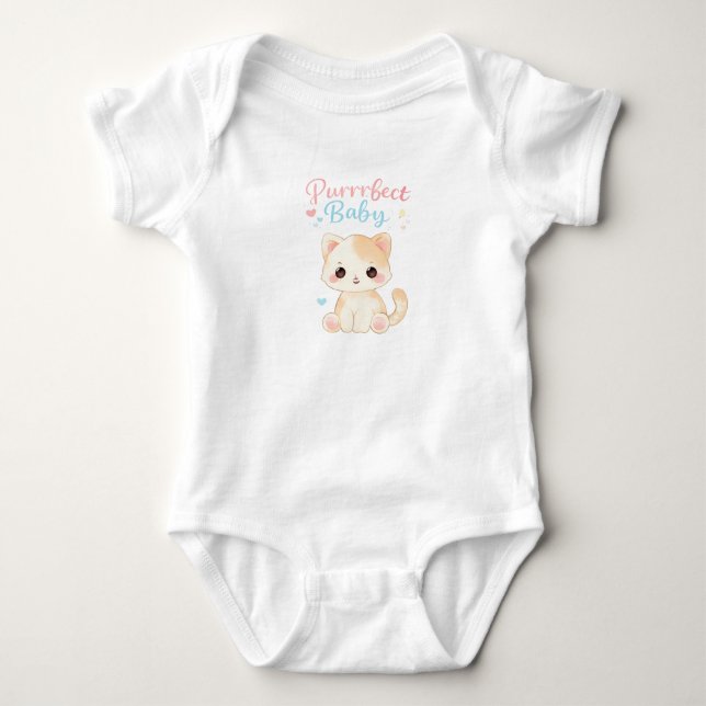 Purrrfect Baby Cat Bodysuit (Front)
