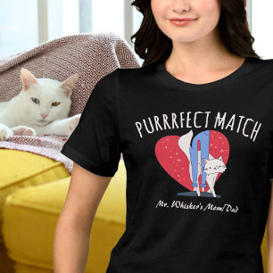 Purrrfect Match Couples Perfect Cat Mom Cat Dad  Tri-Blend Shirt