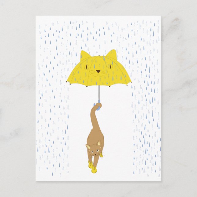 Purrrfectly Dry Postcard (Front)