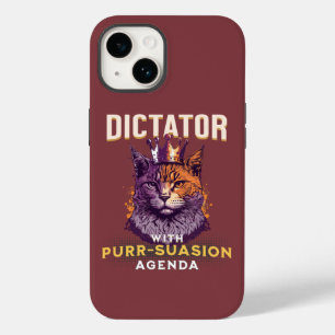 Purrsuasion Agenda Funny Cat Design Case-Mate iPhone 14 Case