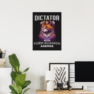 Purrsuasion Agenda Funny Cat Quote Poster