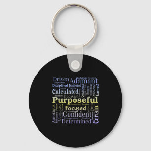 Purseful Word Cloud Art Achiever Motivation Insrat Keychain