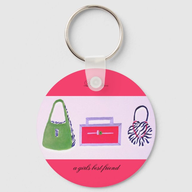 Purses...a girls best friend keychain (Front)