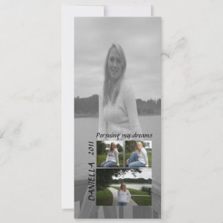 Pursuing my dreams graduation photo card