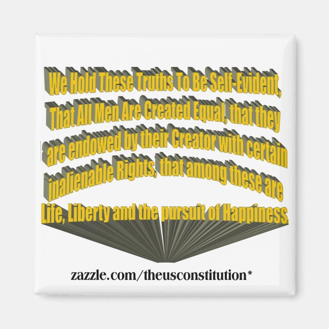 Pursuit of Happiness 3D Yellow Magnet (Front)