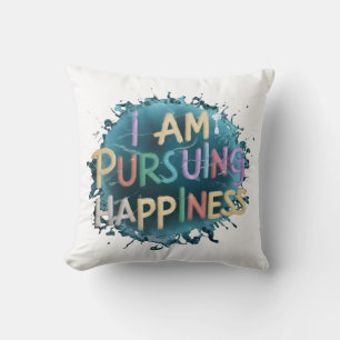 pursuit of happiness throw pillow