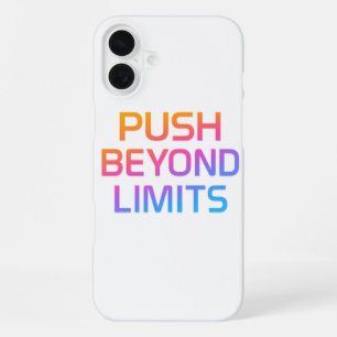 Push Beyond Limits Gradient Motivational iPhone 16 Plus Case