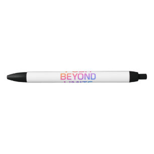 Push Beyond Limits – Motivational Gradient Text Black Ink Pen