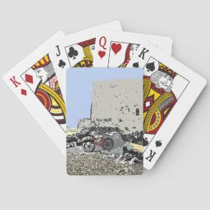 Push Bike and Martello Tower Hythe Kent Playing C Playing Cards