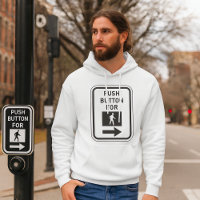 Push Button For Walk Pedestrian Crossing Sign