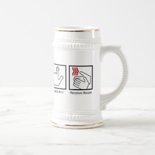 Push Button, Receive Bacon - Bacon Dispenser Beer Stein