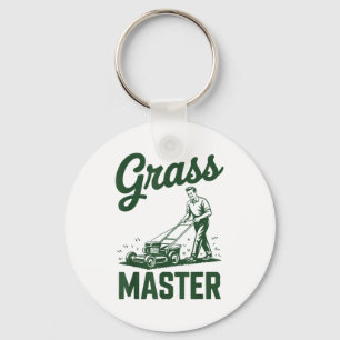 Push Lawn Mower Legend Gr Master Dad Funny Mowing Keychain