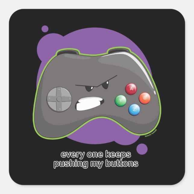 Push My Buttons Square Sticker (Front)
