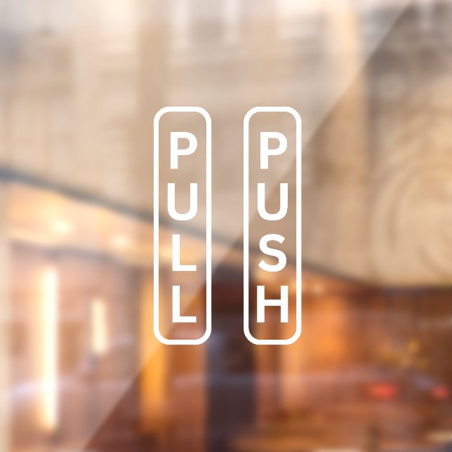 PUSH PULL stickers for door, Window Decal (Sheet 2)