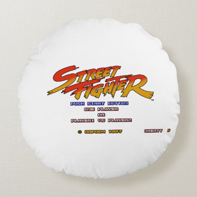 Push Start 2 Round Pillow (Front)