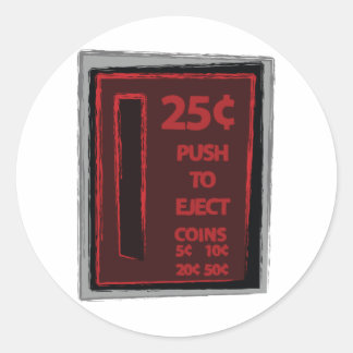 Push To Eject Classic Round Sticker