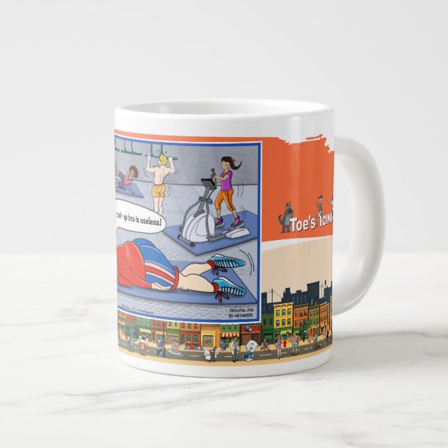 Push-Up Bra | Encouragement Large Coffee Mug (Front Right)