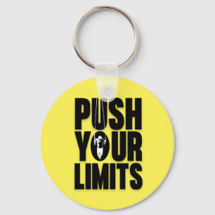 Push Your Limits Man pushing with TRX Keychain