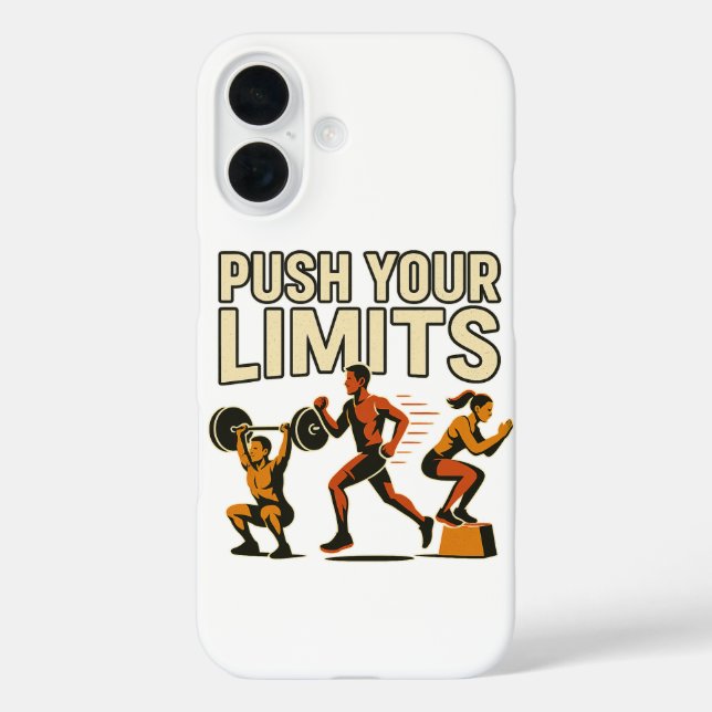  Push Your Limits | Motivational Fitness Phone  Case-Mate iPhone Case (Back)