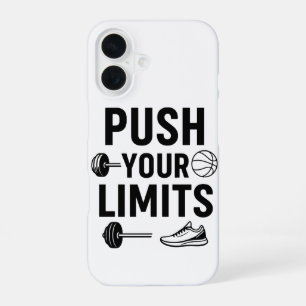 Push Your Limits – Sports Motivation iPhone 16 Case