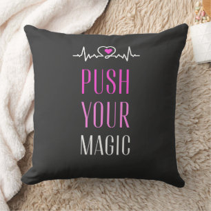 Push Your Magic – Motivational Aesthetic Throw Pillow