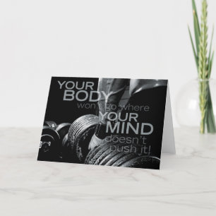 Push Your Mind and Body - Workout Motivational Card