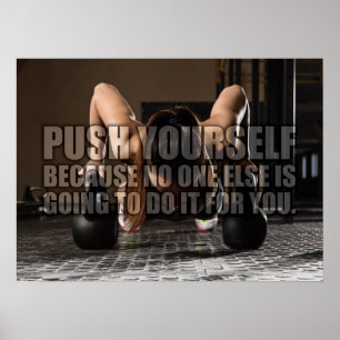 Push Yourself - Workout Fitness Motivational Poster