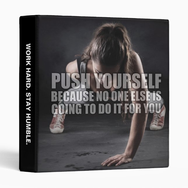 Push Yourself - Workout Motivational Binder (Front/Spine)