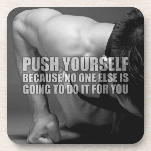 Push Yourself - Workout Motivational Coaster