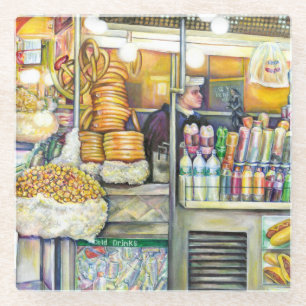 Pushcart Paradise Glass Coaster