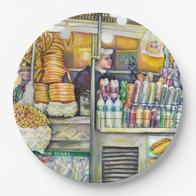 Pushcart Paradise Paper Plate (Front)