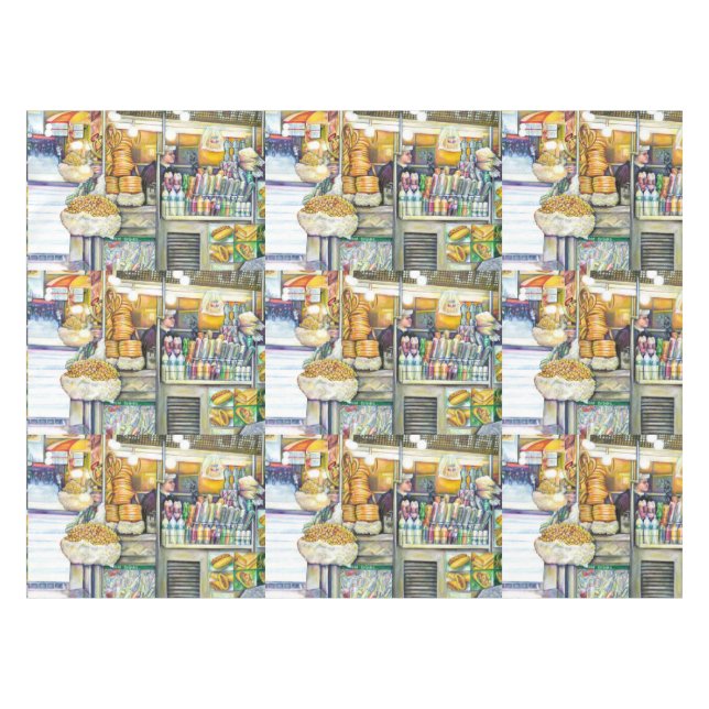 Pushcart Paradise Tablecloth (Front (Horizontal))