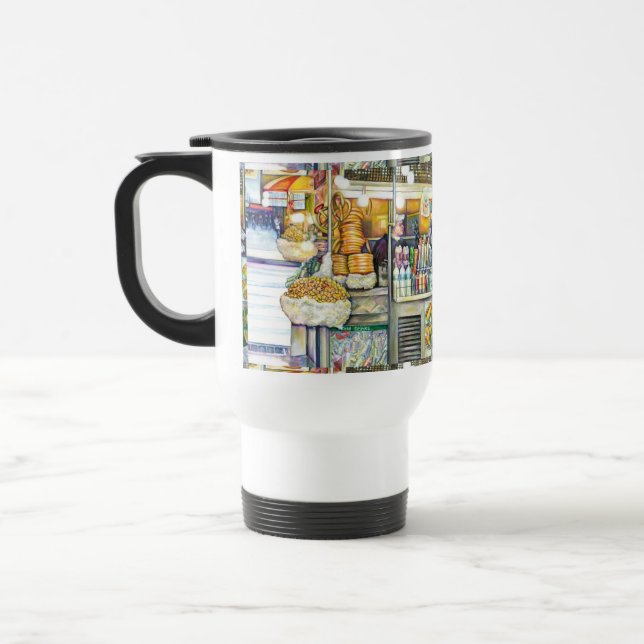 Pushcart Paradise Travel Mug (Left)