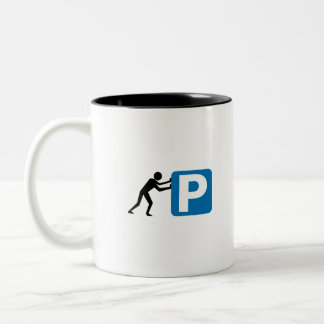 Pushin P Emojis Blue Meme Two-Tone Coffee Mug