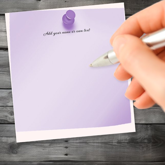 Pushpin Thumbtack Purple Customizable Notepad (Creator Uploaded)