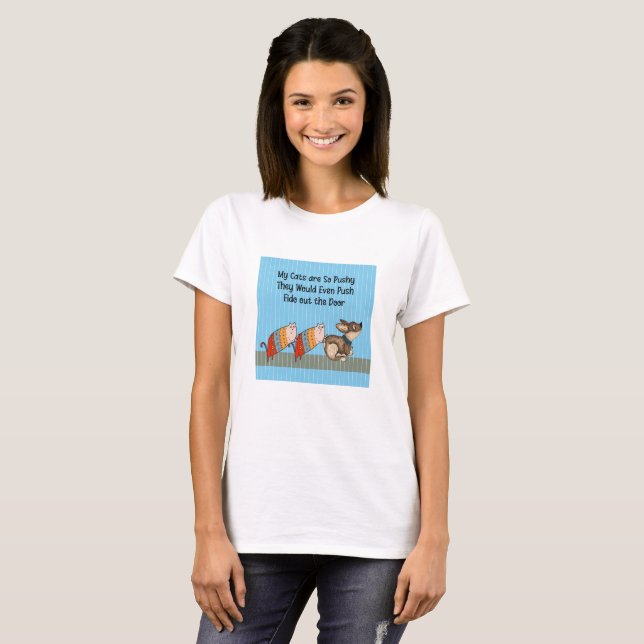 Pushy Cats Getting Rid of Fido T-Shirt (Front Full)