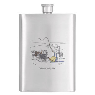 Pushy Dog stainless steel flask