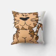 PUSSY CAT Throw Pillow 16" x 16"