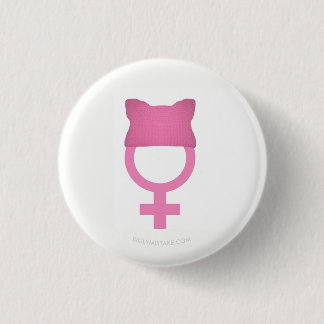 Pussy Hat Womens Power 1 Inch Round Button